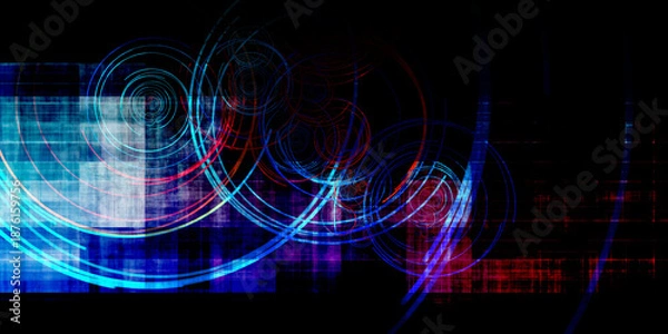 Obraz Technical Blueprint Pattern Background For Engineering Projects