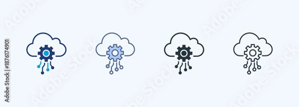 Obraz Computing  Multiple Style Icon Collection