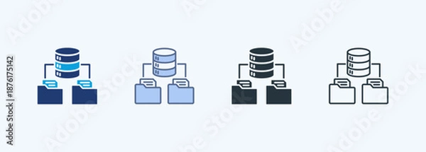 Obraz Data Modelling  Multiple Style Icon Collection
