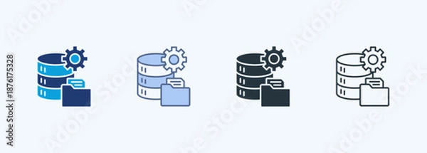 Obraz Big Data  Multiple Style Icon Collection