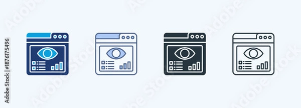 Obraz Page View  Multiple Style Icon Collection