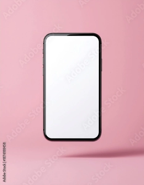 Obraz Floating Smartphone with Blank Screen