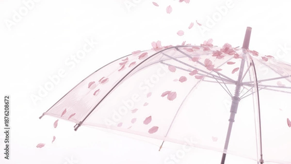 Obraz Spring Cherry Blossom Design Elements Collection Isolated on White