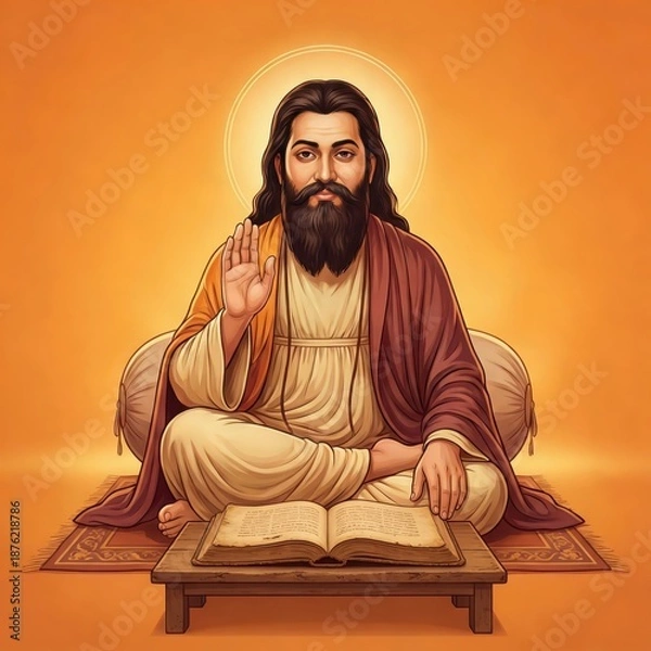 Obraz Guru ravidas jayanti background.
