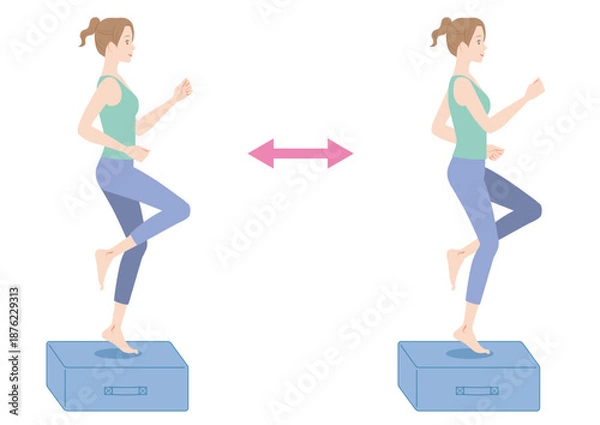 Obraz トランポリンクッション　ジョギング