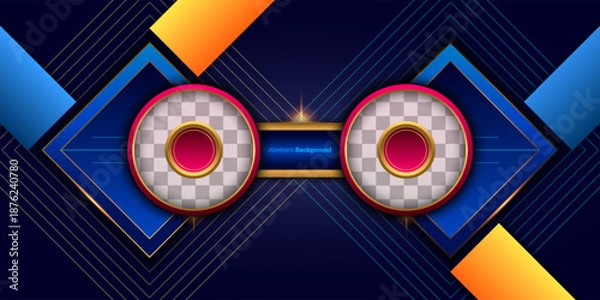 Obraz elegant abstract geometric background design with copy space