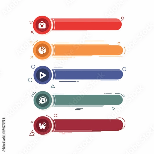 Obraz Infographic Template with Icons