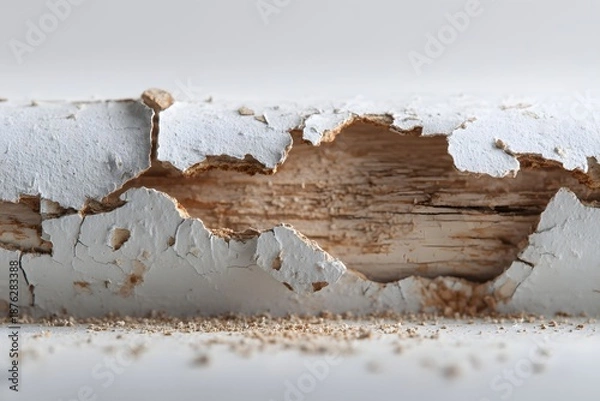 Obraz Hidden Termite Damage Under Peeling Paint