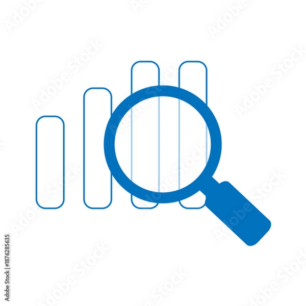 Fototapeta black and white Analysis vector icon