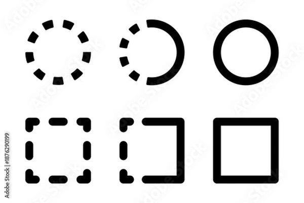 Fototapeta 作業状況を区別できるステータスアイコン素材