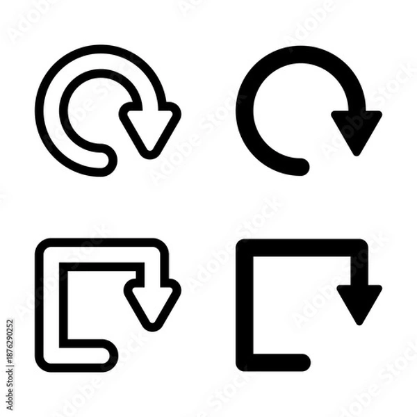 Fototapeta UI向けの矢印アイコン