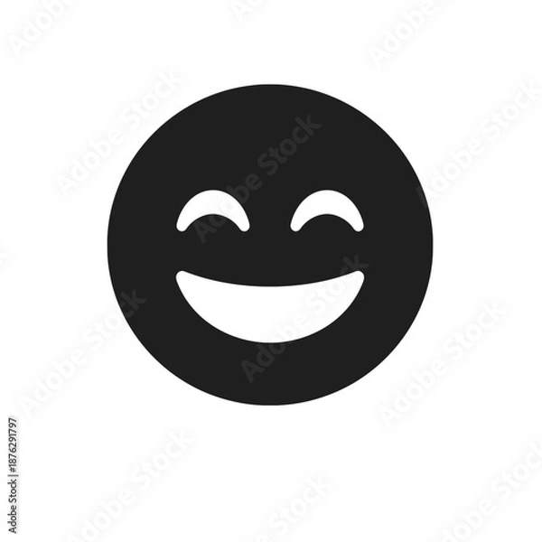 Obraz Smiling face emoji icon vector