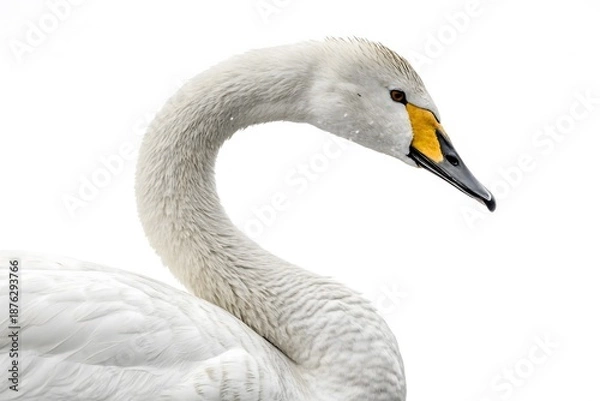 Obraz swan on white