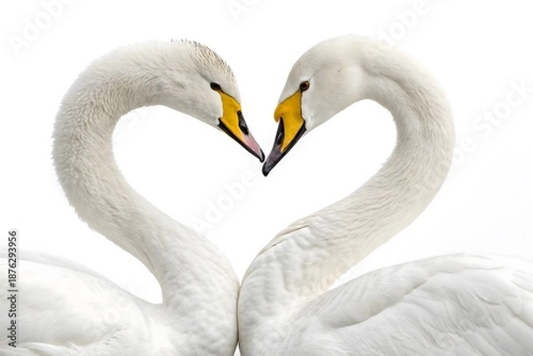 Obraz two swans on the water