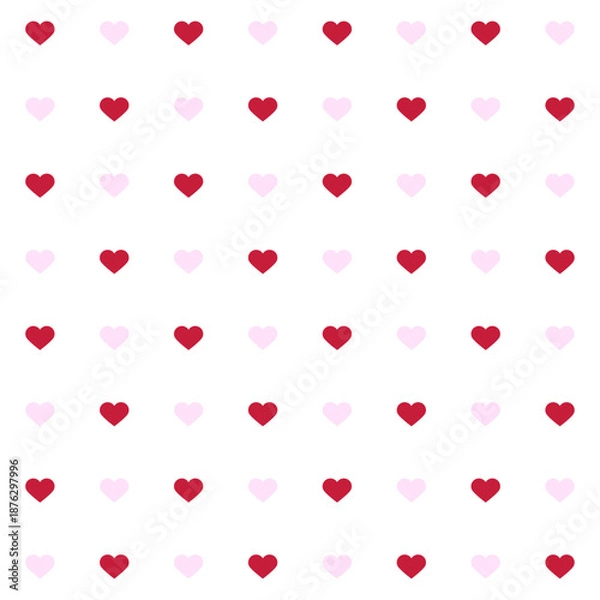 Obraz シンプルなハート柄のバレンタイン背景