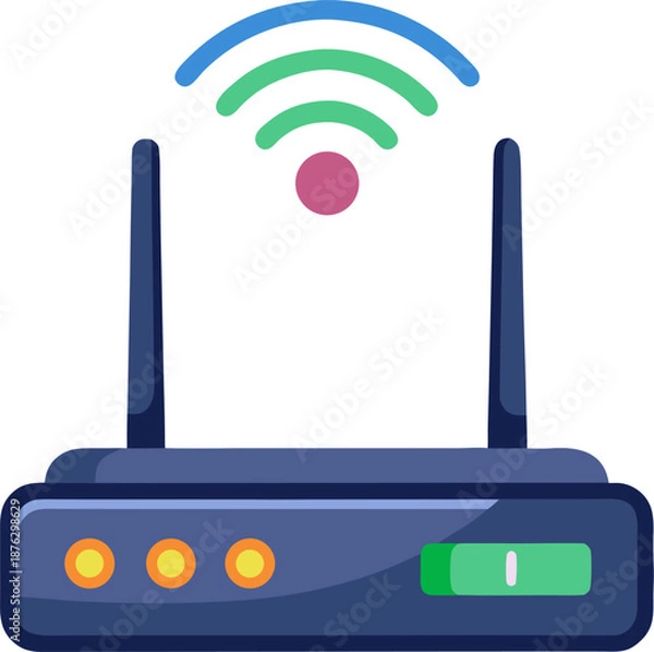 Obraz Wireless router icon , white background