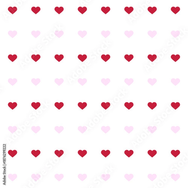 Obraz シンプルなハート柄のバレンタイン背景