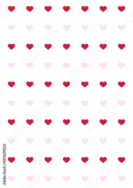 Obraz シンプルなハート柄のバレンタイン背景