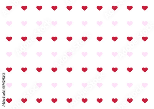 Obraz シンプルなハート柄のバレンタイン背景