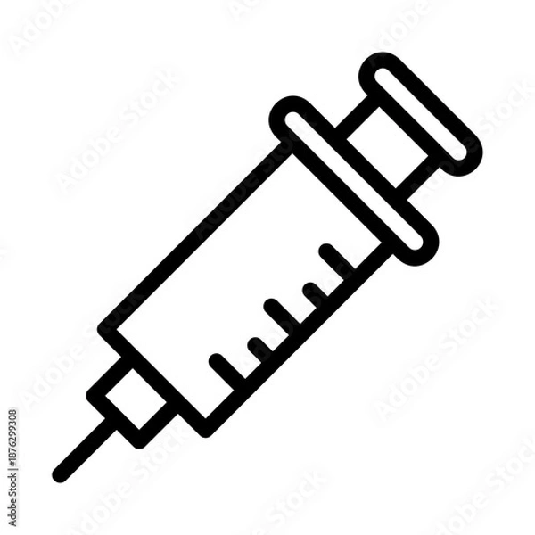 Obraz 주사 아이콘. 병원 아웃라인 아이콘