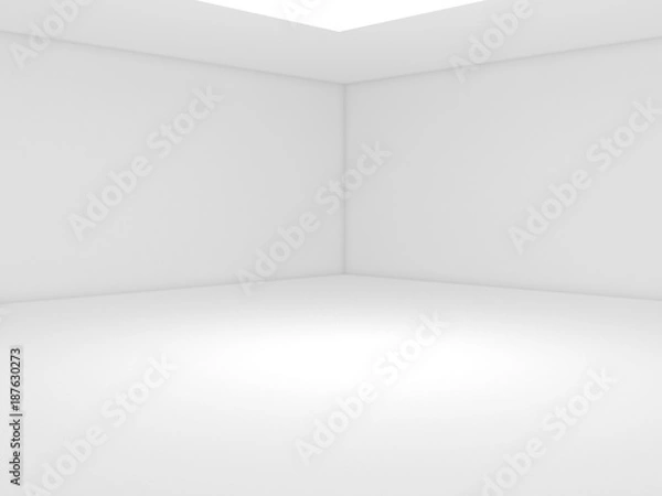 Obraz White room Spotlight and empty space 3D render