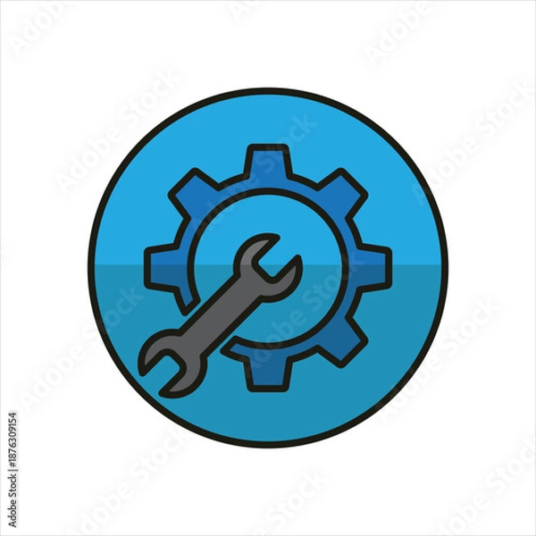 Obraz ICON SYMBOLS USED FOR ENGINEERING WORK