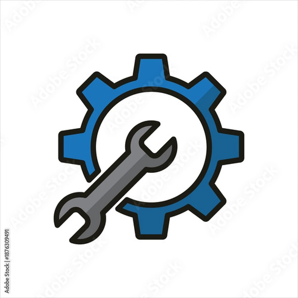 Obraz ICON SYMBOLS USED FOR ENGINEERING WORK