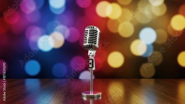Obraz microphone on stage