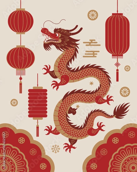 Obraz chinese new year lanterns