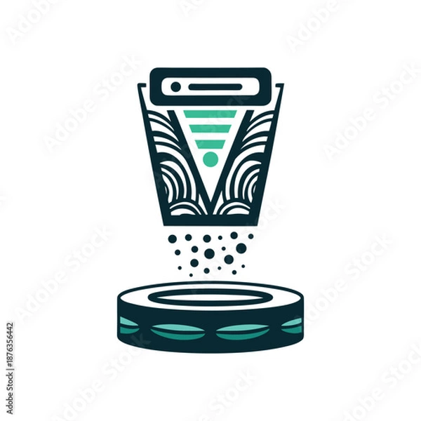 Obraz Abstract Data Transfer and Processing Concept Vector Illustration