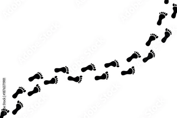 Fototapeta Footprints Walk Background