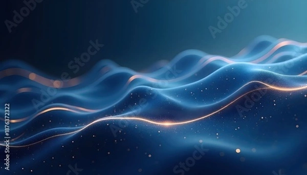 Obraz Luminous Golden Lines Creating Motion And Visual Depth