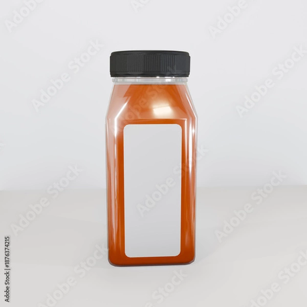 Obraz blank bottle with blank label mockup