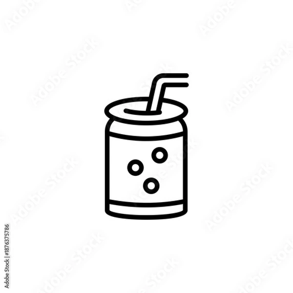 Obraz Soda Drink Line Icon Refreshment