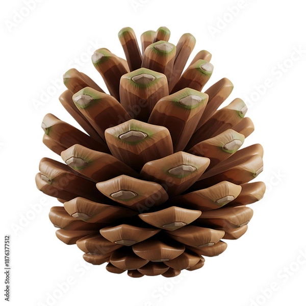 Obraz 3D Pinecone Isolated on Transparent Background