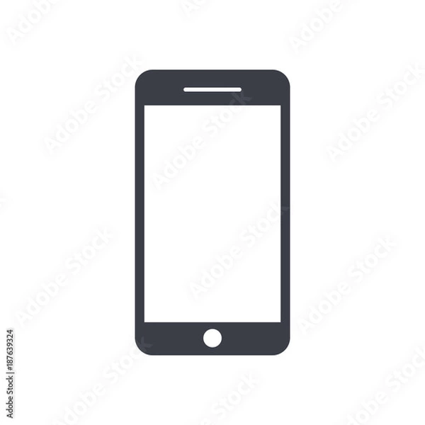 Obraz Smartphone icon vector, in trendy flat style isolated on white background. Icon image, Smartphone vector illustration
