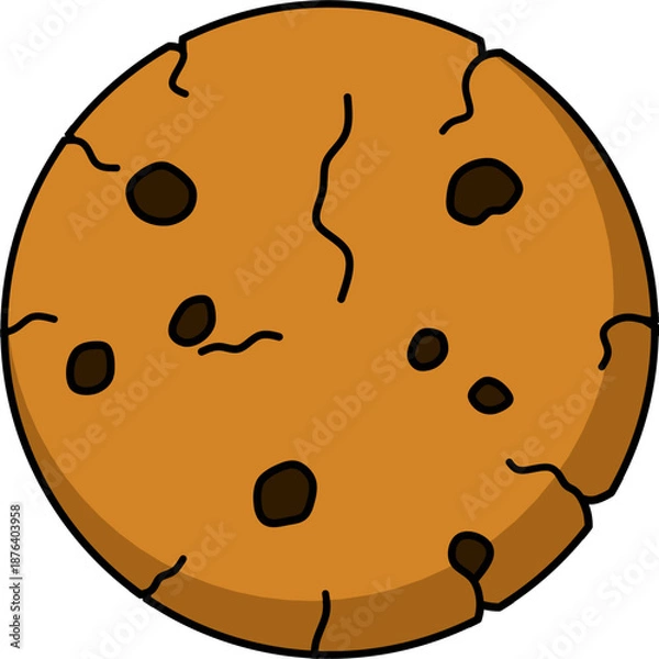Fototapeta Simple Cookie Bite Graphic