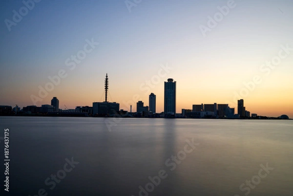 Obraz 夕方の天保山の風景