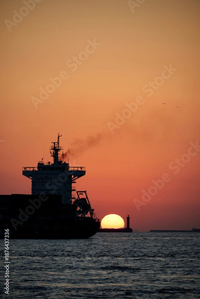 Obraz 夕方の天保山の風景