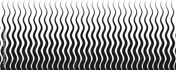 Obraz Wave vertical gradient halftone lattice background. Monochromatic transition linear backdrop.