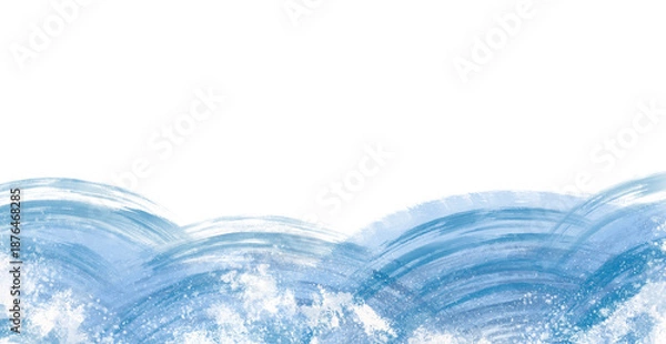 Obraz 背景透過 和風の波