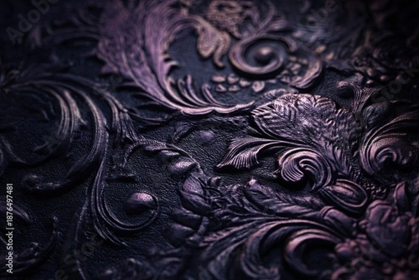 Obraz Dark baroque ornamental texture