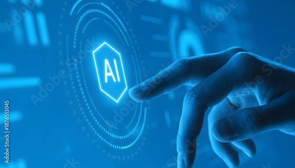 Obraz AI Touch Interface and Digital Technology