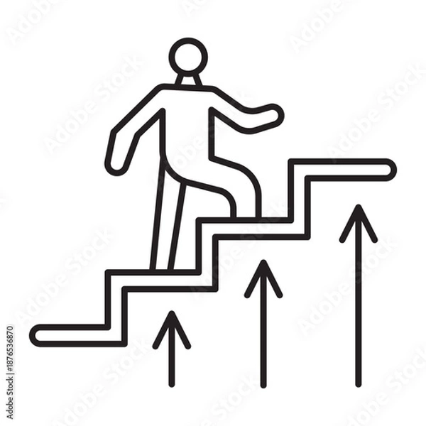 Obraz Career Promotion Vector Line icon Design