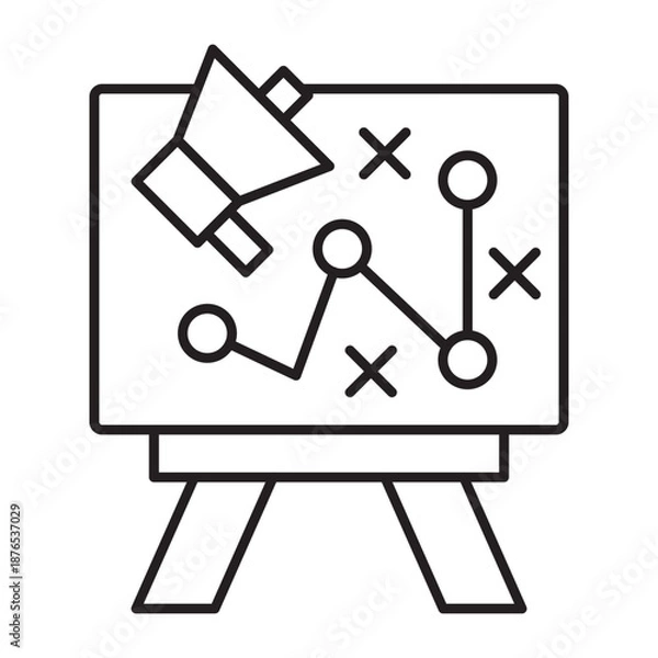 Obraz Marketing Strategy Vector Line icon Design