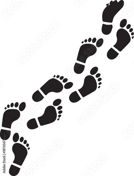Obraz Footprints in a line