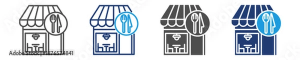 Obraz restaurant icon set multiple style