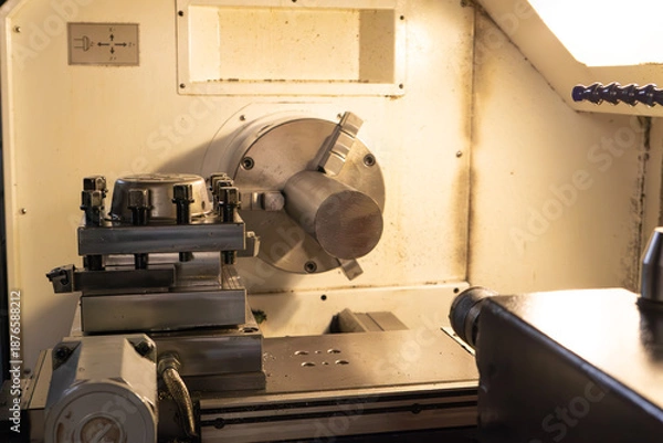 Obraz a lathe at horizontal composition