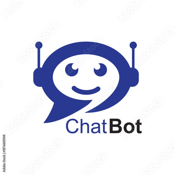 Obraz Chat bot logo icon vector design