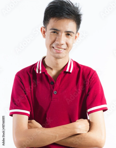 Obraz Portrait man handsome isolated on white background